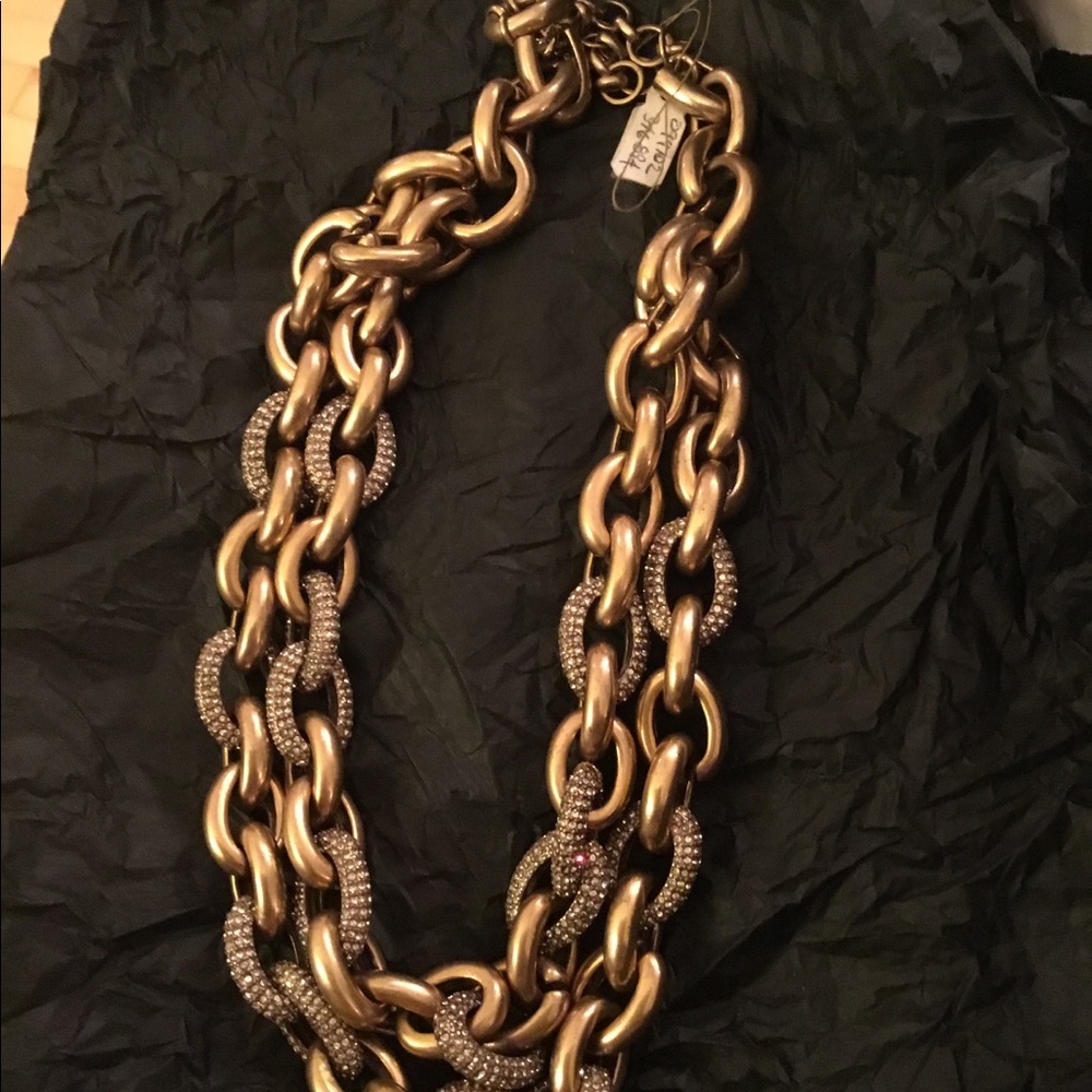 J Crew statement t necklace